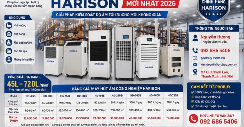 Giá máy hút ẩm công nghiệp Harison mới nhất – Bảng giá theo công suất